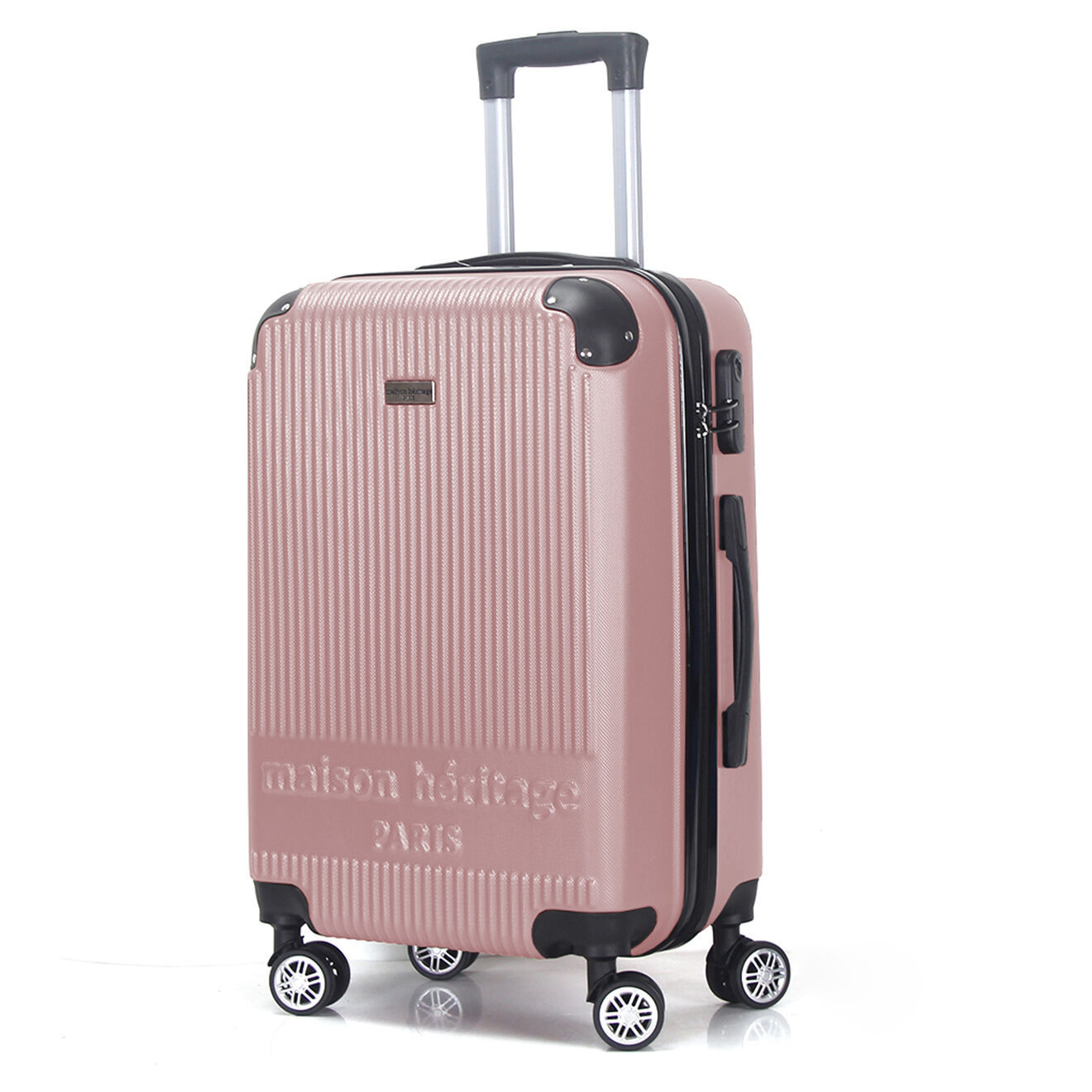 Maison Héritage 3 Valises 4 roues doubles Dauphine 50/60/70 cm rose doré