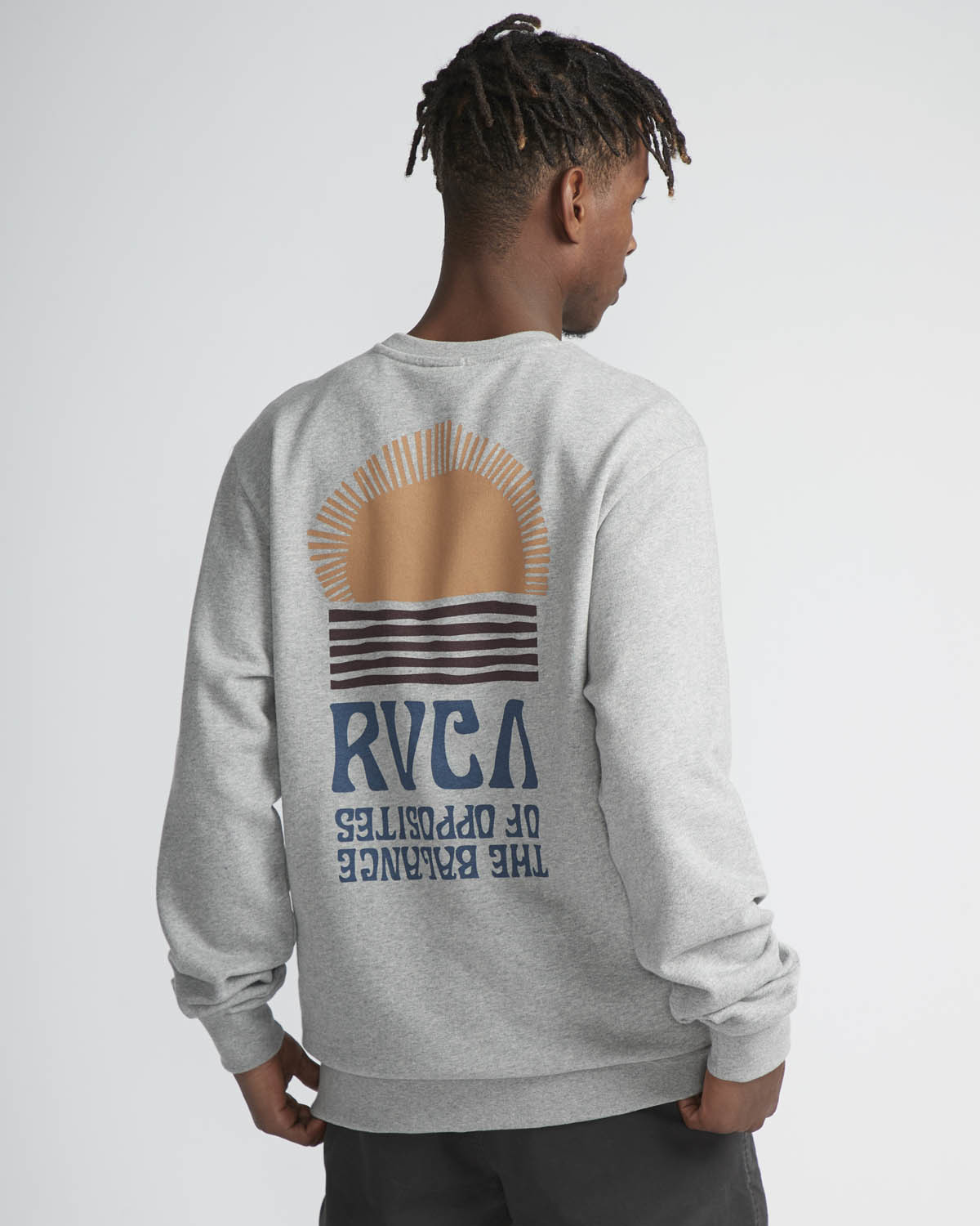 Rvca Daybreak Crew Athletic Heather L