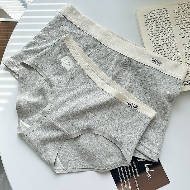 Pancherry - Matching set voor koppels: boxershort met contrasterende rand + panty