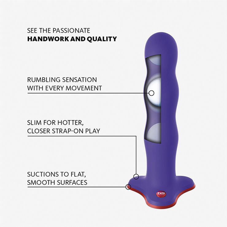 FUN-FACTORY FUN FACTORY - BOUNCER UNIQUE STRAP-ON DILDO FLASHY PURPLE Purple
