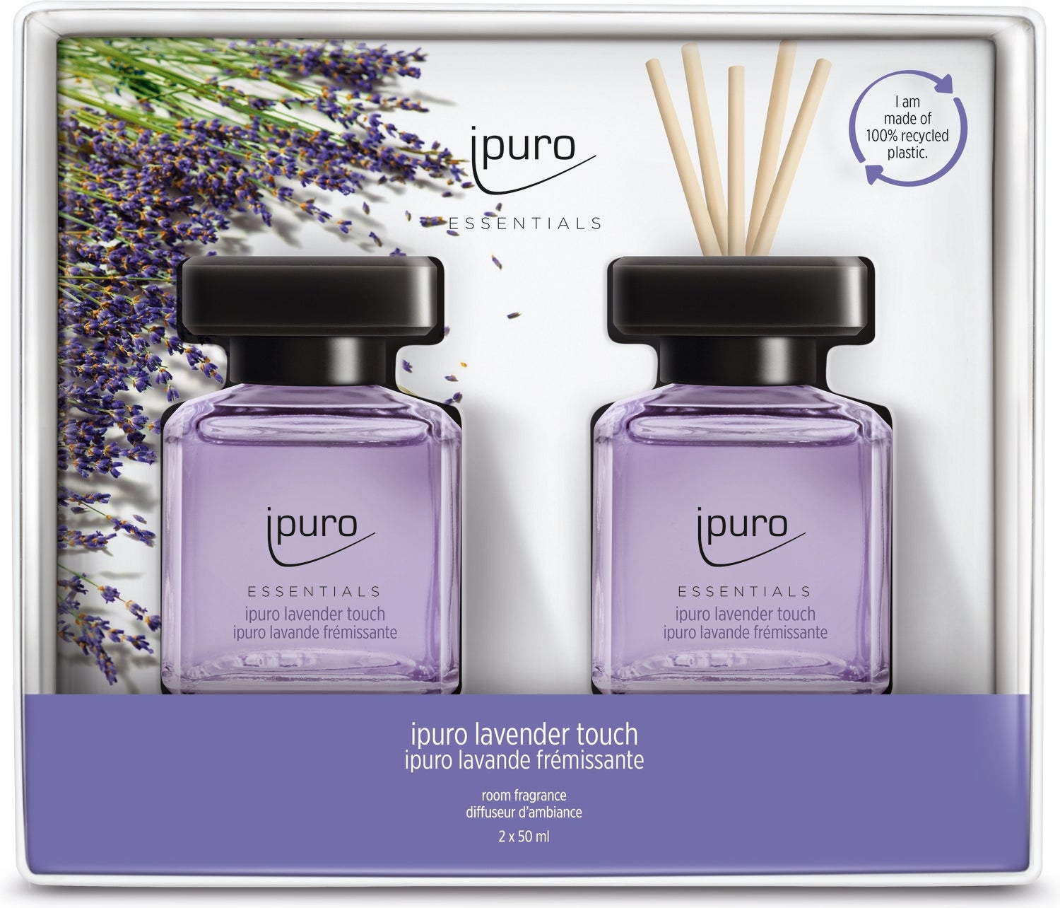 Ipuro geurstokjes Essentials Lavender Touch 50 ml 2 stuks