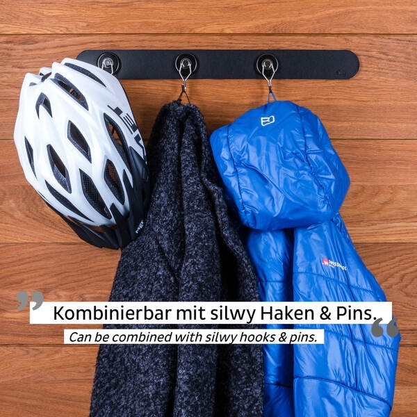 Silwy Metall-Leiste 50 cm für Magnet-Geschirr & Haken