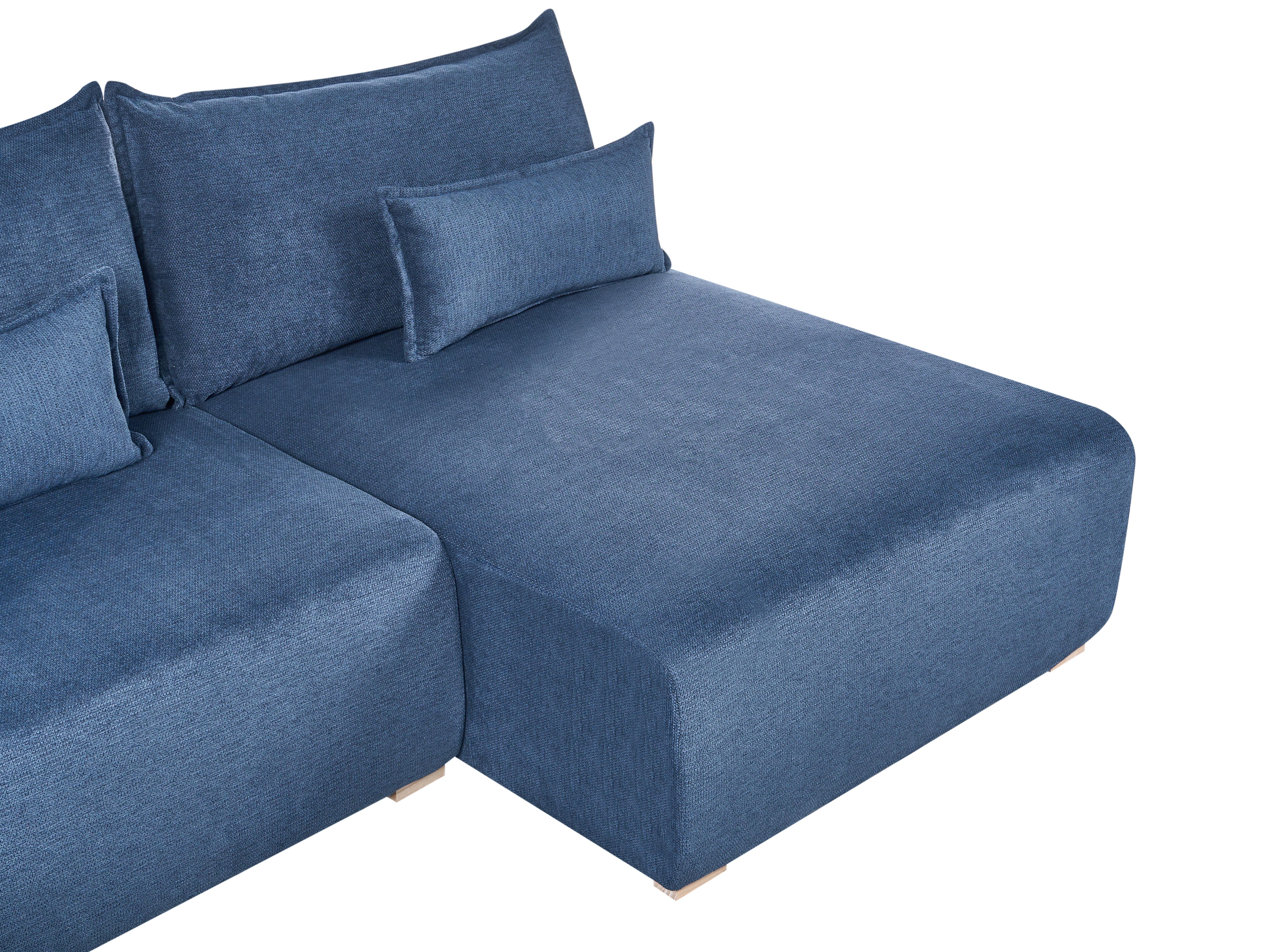 Modulaire hoekbank NERBO Stof Blauw linkszijdig