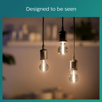Philips LED peer E27 15W filament smoky niet dimbaar
