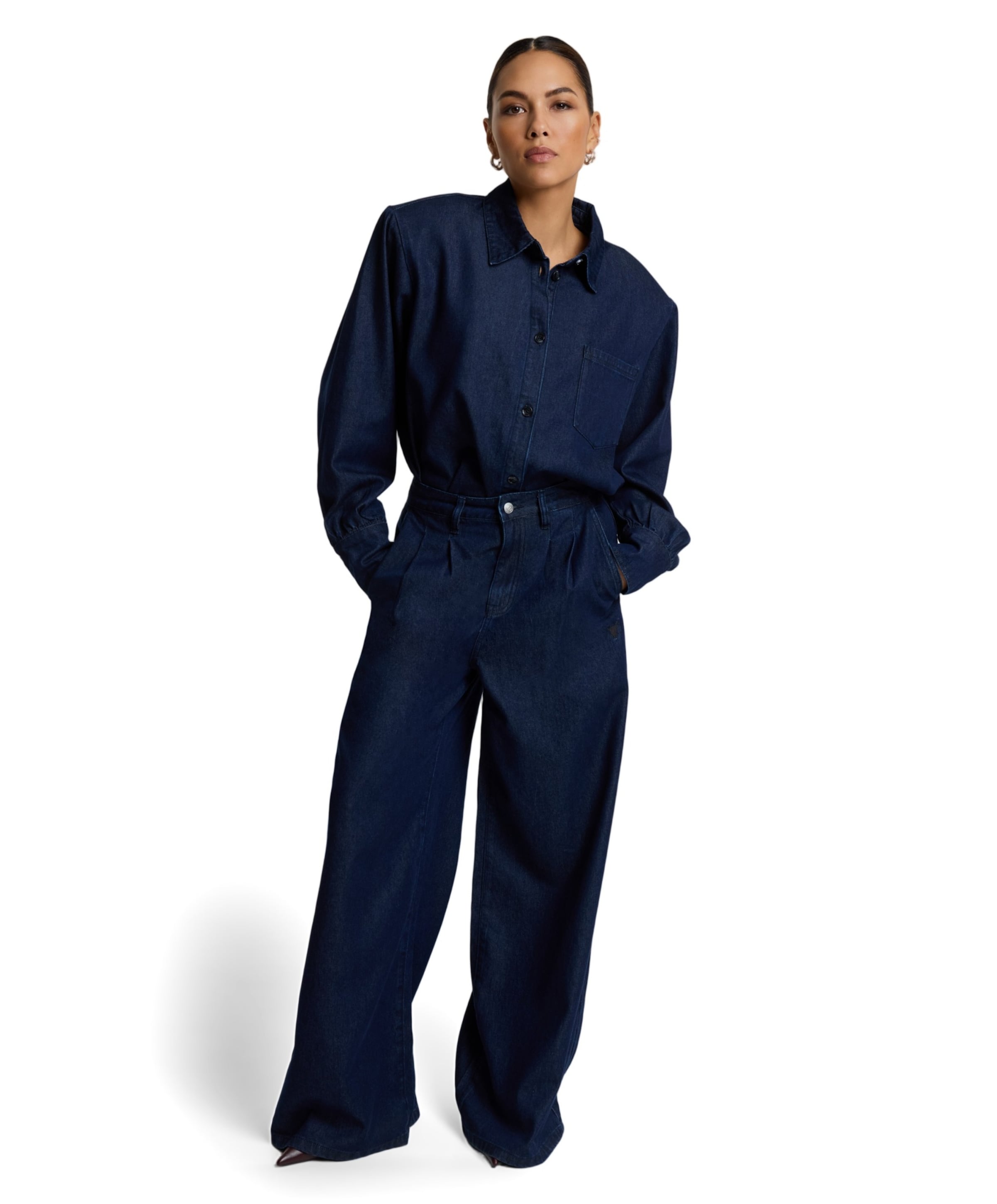 Alix The Label WIDE LEG DENIM dames jeans blauw