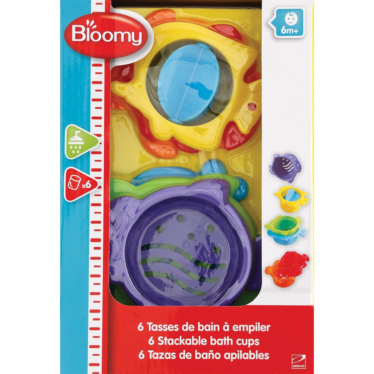 6 tasses de bain à empiler