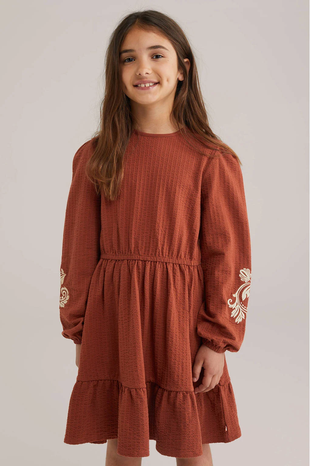WE Fashion korte jurk bruin