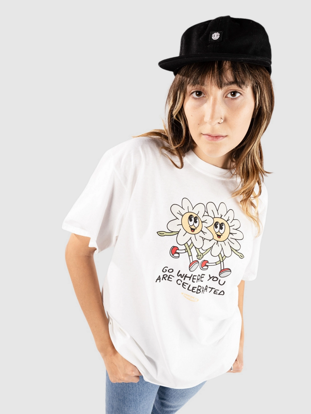 Petals and Peacocks Celebrated T-Shirt white