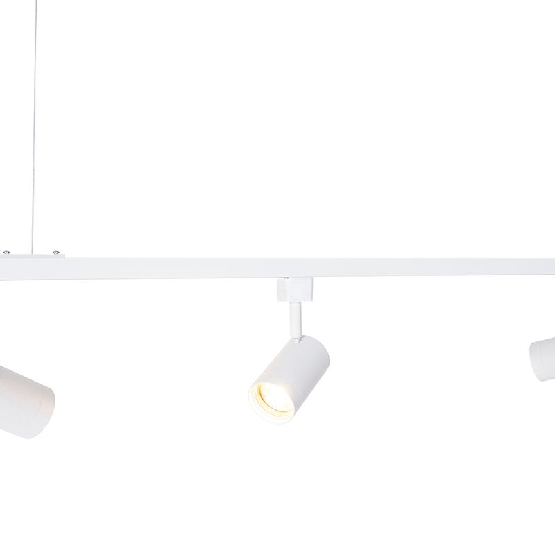 Modern hangend railsysteem met 5 spots wit 1-fase  - Iconic Jeana