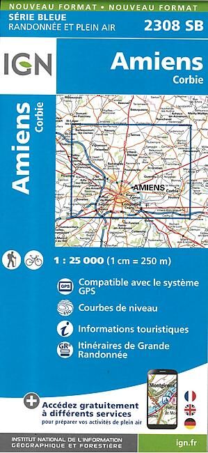 IGN - 2308 SB AMIENS CORBIE 1 25 000