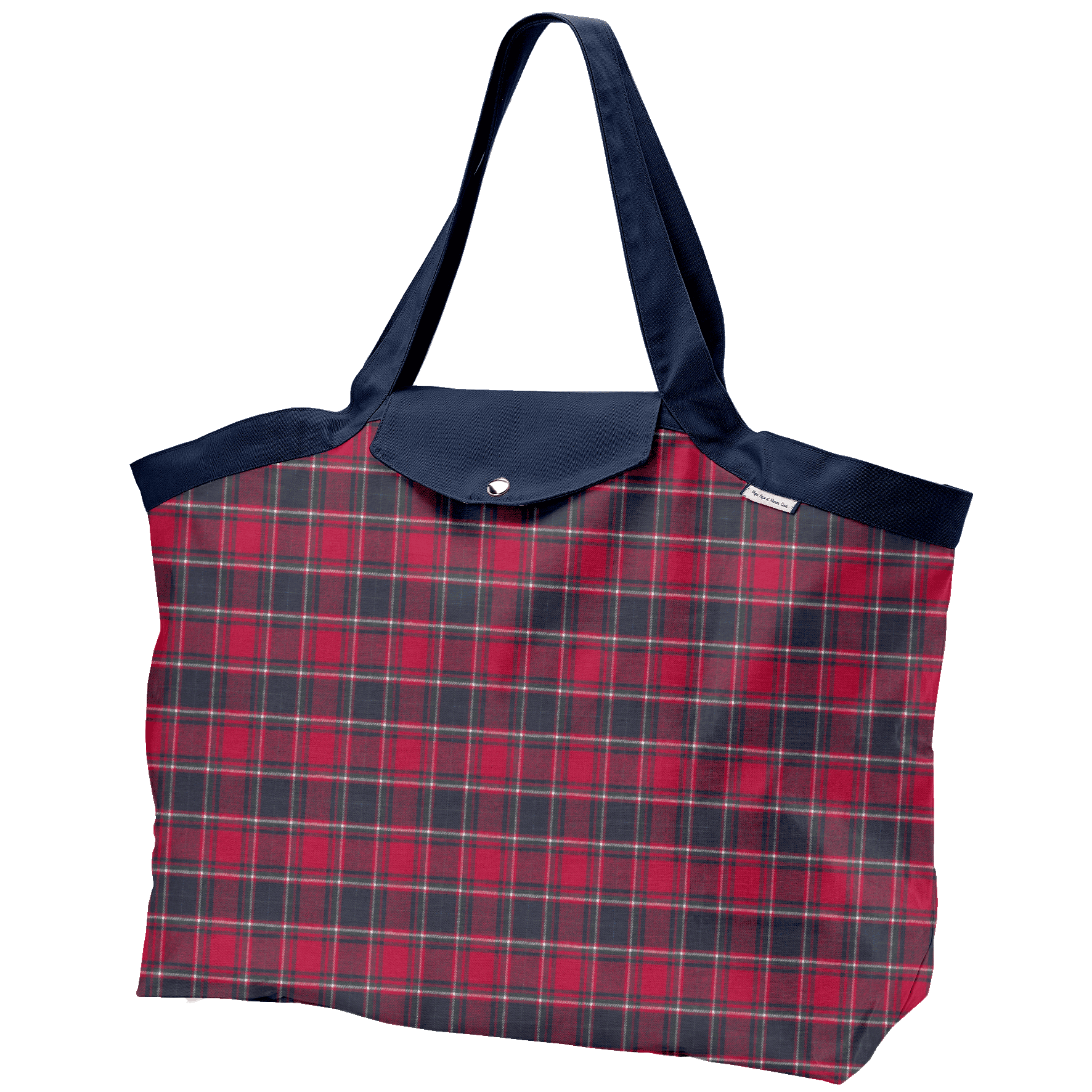 Sac Cabas Grand Tartan Rouge