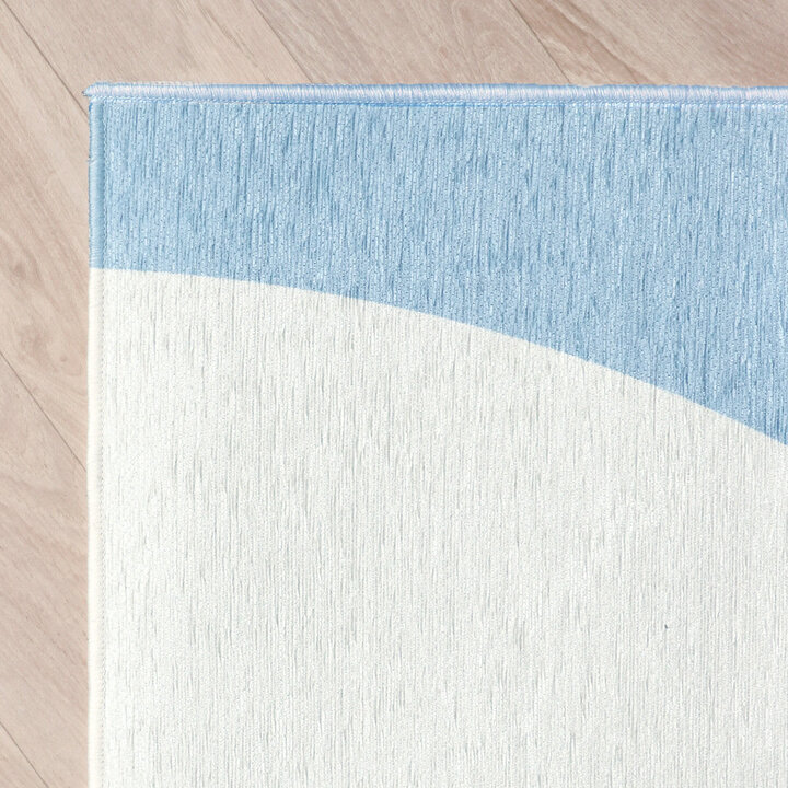 Geometrisch vloerkleed - Swing Shapes Blauw/Bruin