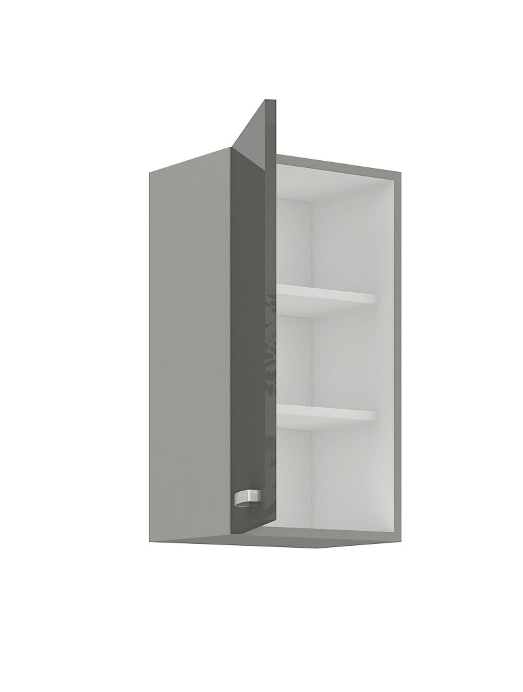 Küchen Hängeschrank 40 Hochglanz Grau Küchenzeile Küchenblock Küche Grey Bianca