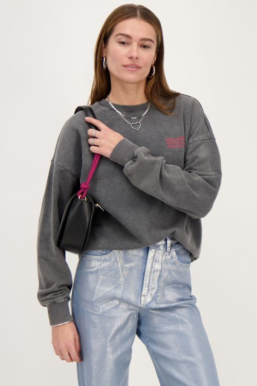 Donkergrijze sweater the journey
