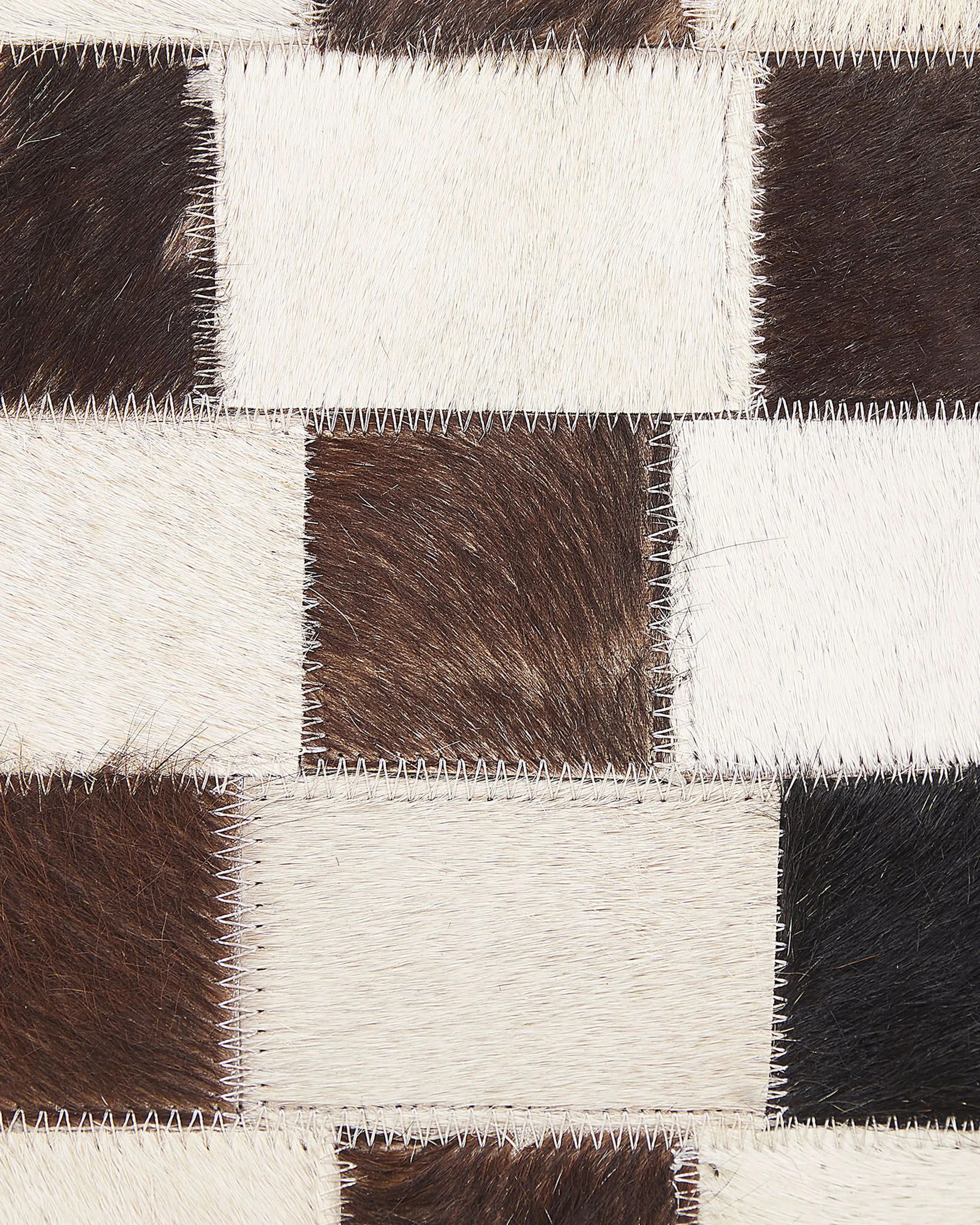 Vloerkleed KAYABEY Beige 160 x 230 cm Leer