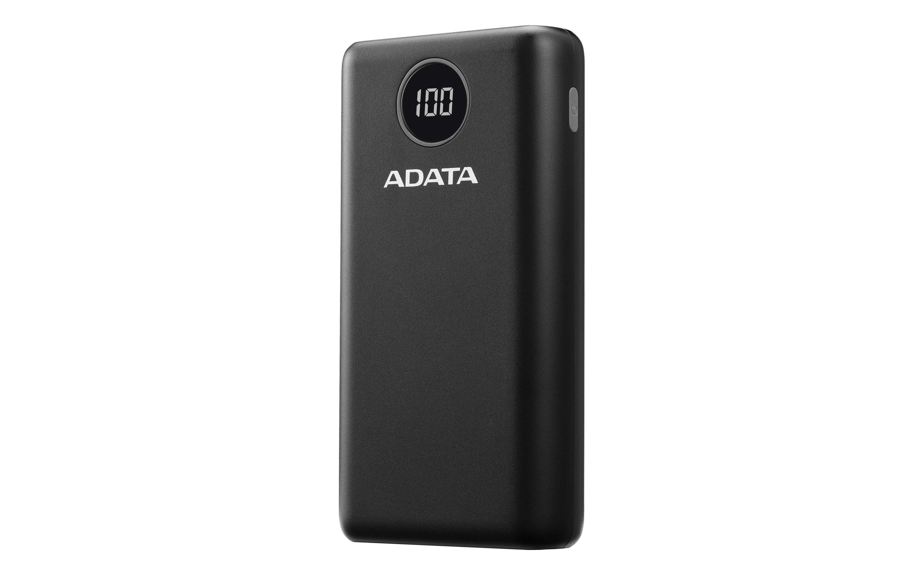 Powerbank P20000QCD (20000 mAh, USB-A, USB-C, Display)Powerbank mit hoher Kapazität, modernen Schnellladeanschlüssen und Digital-Display