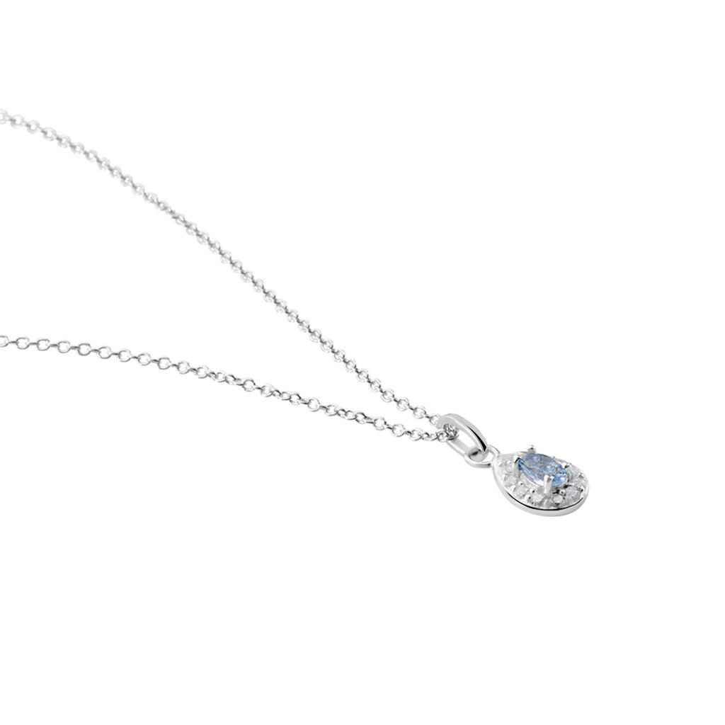 Collier Argent Blanc Tania Oxydes De Zirconium