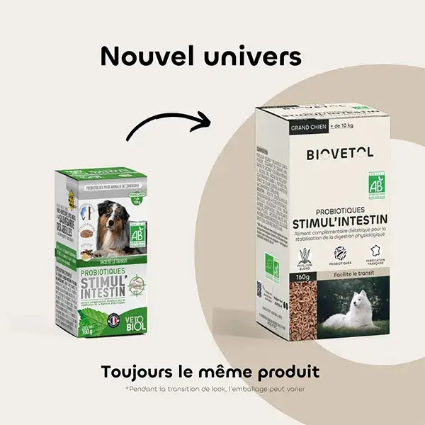 Biovetol - Poudre Stimul'Intestin Bio Grand Chien >10kg - 160g