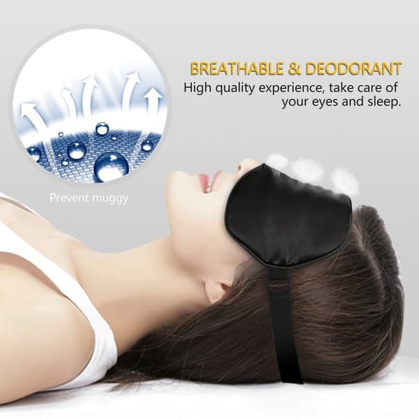 INF Sovemaske 100 % silke Champagne