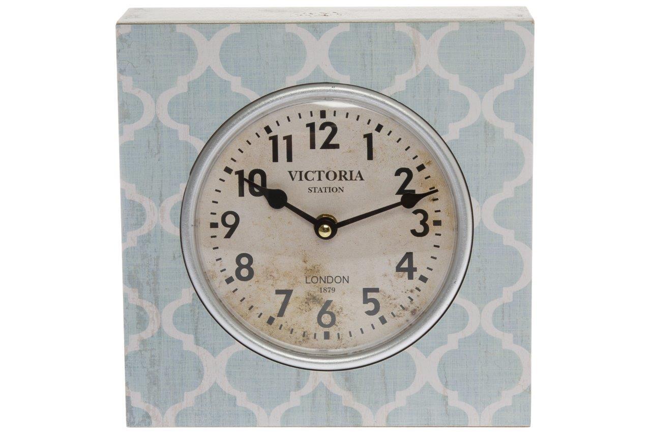 Tischuhr - hellblau - 23 cm
