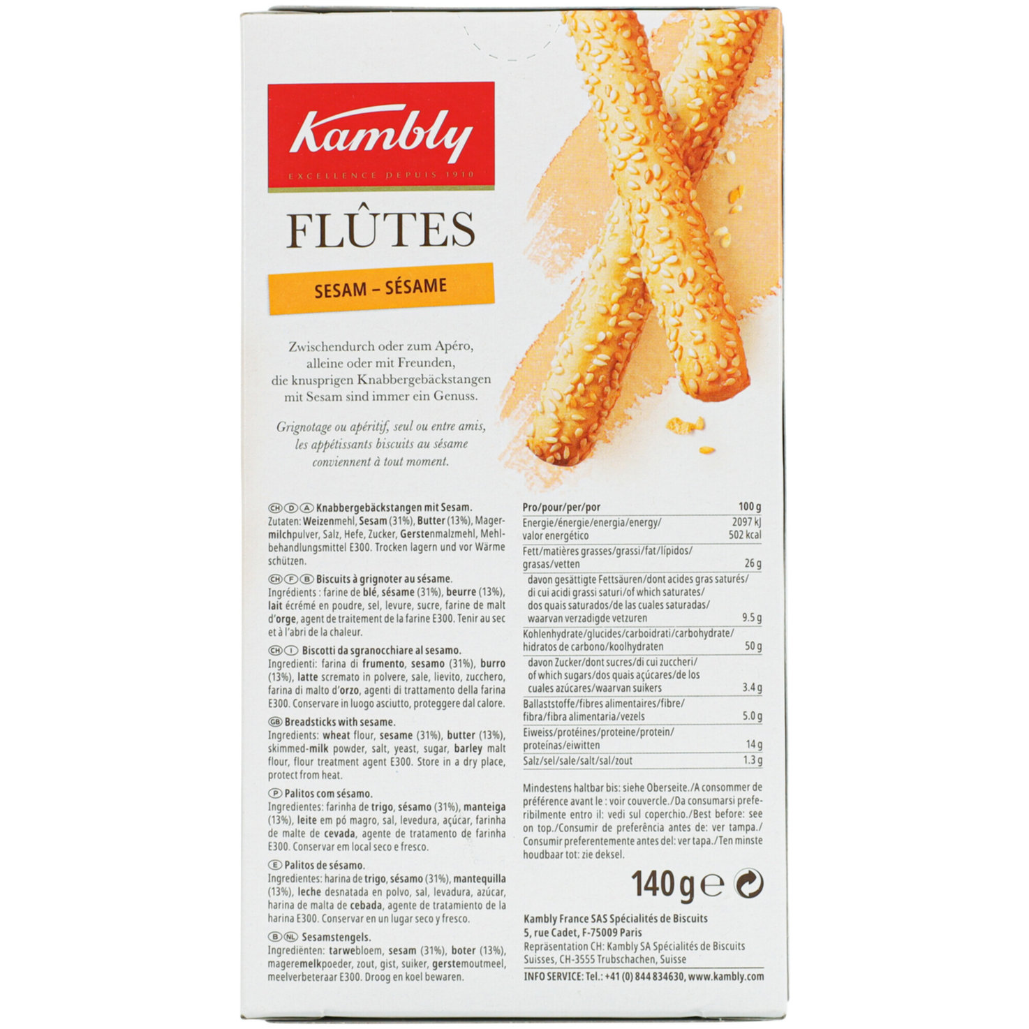 Kambly Flûtes Sesam