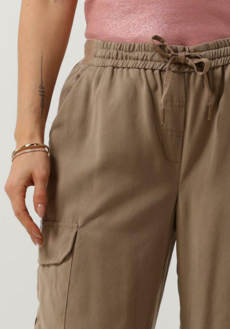 SUMMUM bruine summum cargobroeken trousers cargo tencel