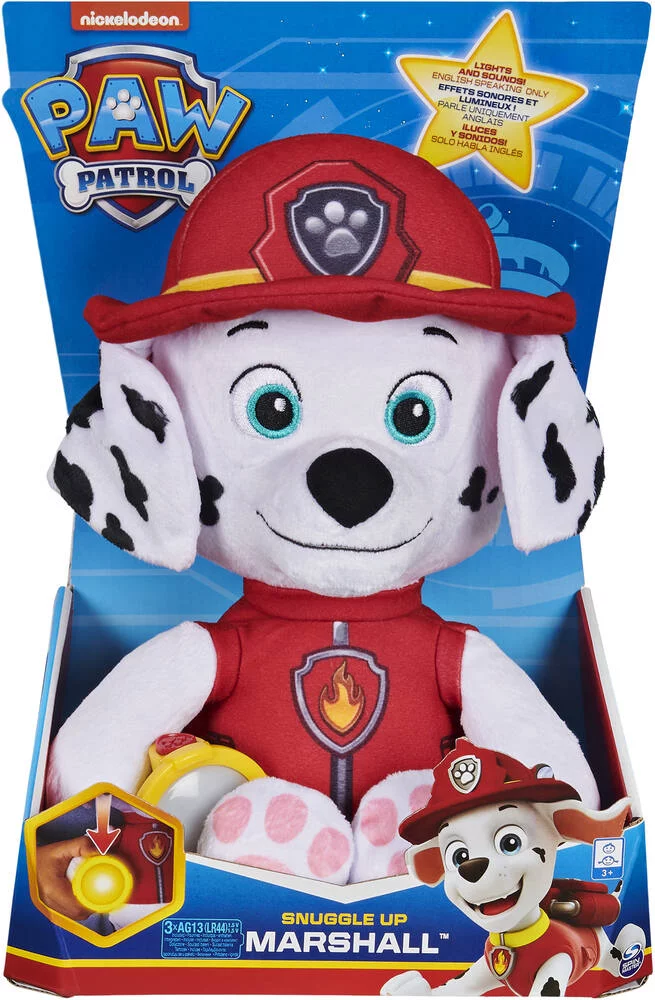 PAT'PATROUILLE - PELUCHE VEILLEUSE MARCUS 30 CM