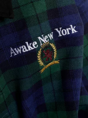 Camisa de rugby xadrez tartan Tommy x Awake NY