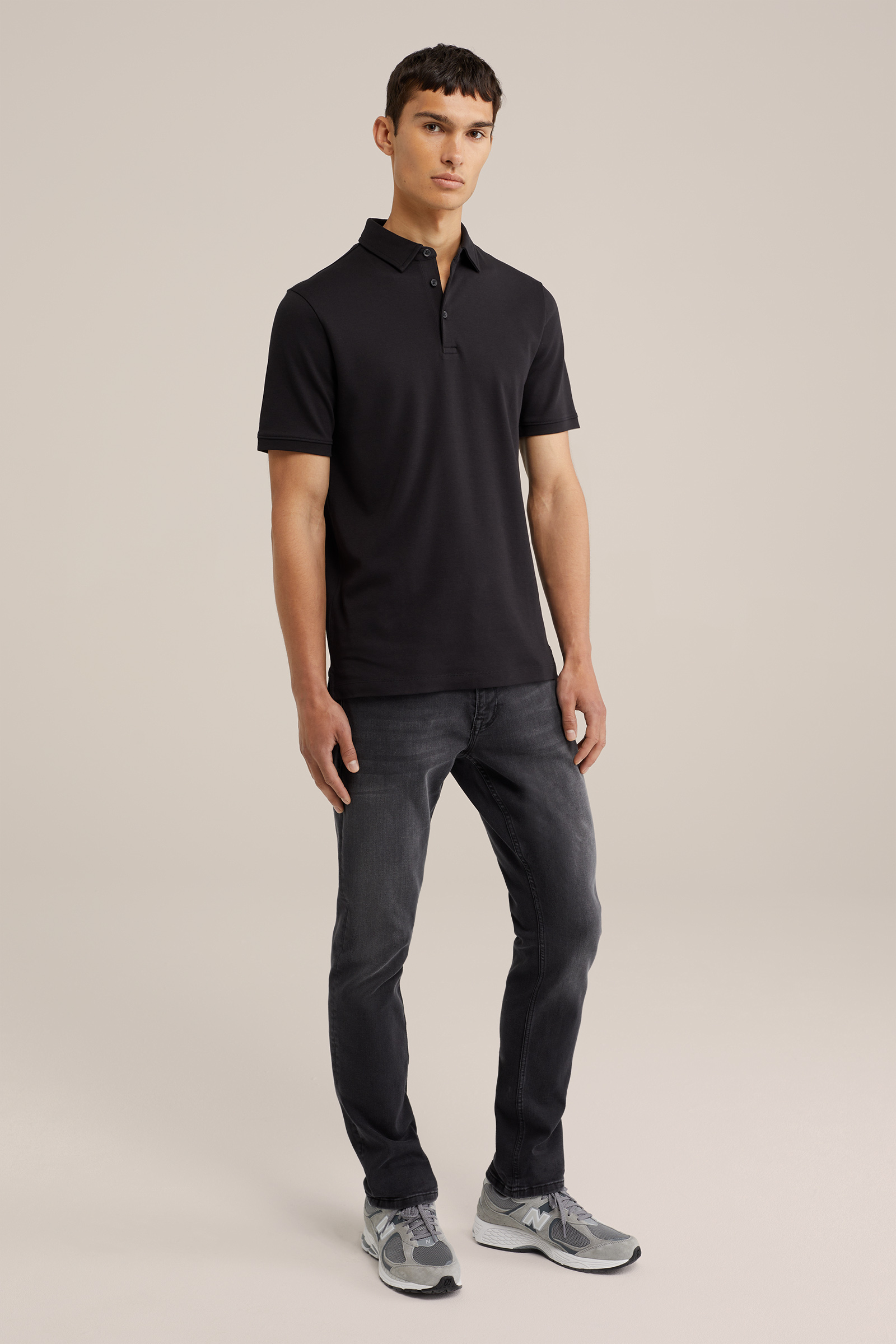 ultra soft polo WE Fashion Zwart