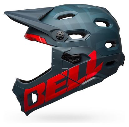 Casque avec Mentonnière Amovible Bell Super DH Spherical Mips Bleu / Rouge Crimson
