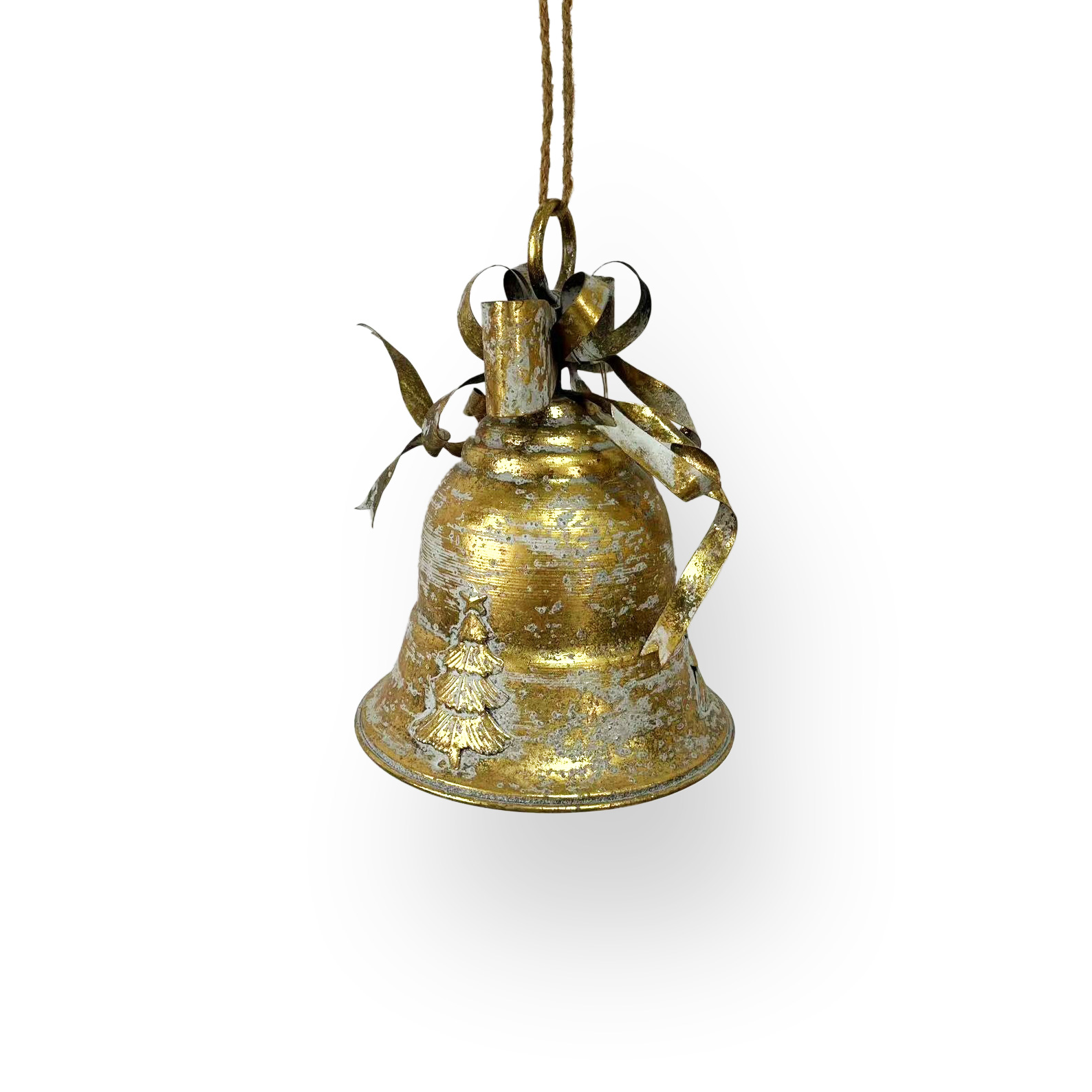 Metallglocke 'Cloche', antik gold, H 32 cm, Ø 23 cm von fischer's lagerhaus