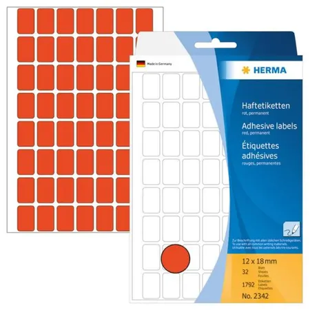 HERMA Vielzweck-Etiketten 12x18mm, rot