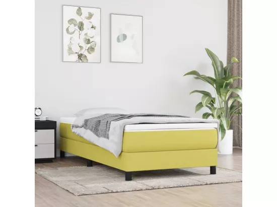 Sommier tapissier Vert 100x200 cm Tissu