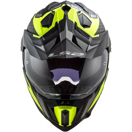 Casque LS2 MX701 - EXPLORER C - FOCUS MATT - Gris / Jaune