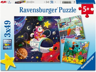 Ravensburger Puslespill Kids in Science 3x49 Brikker