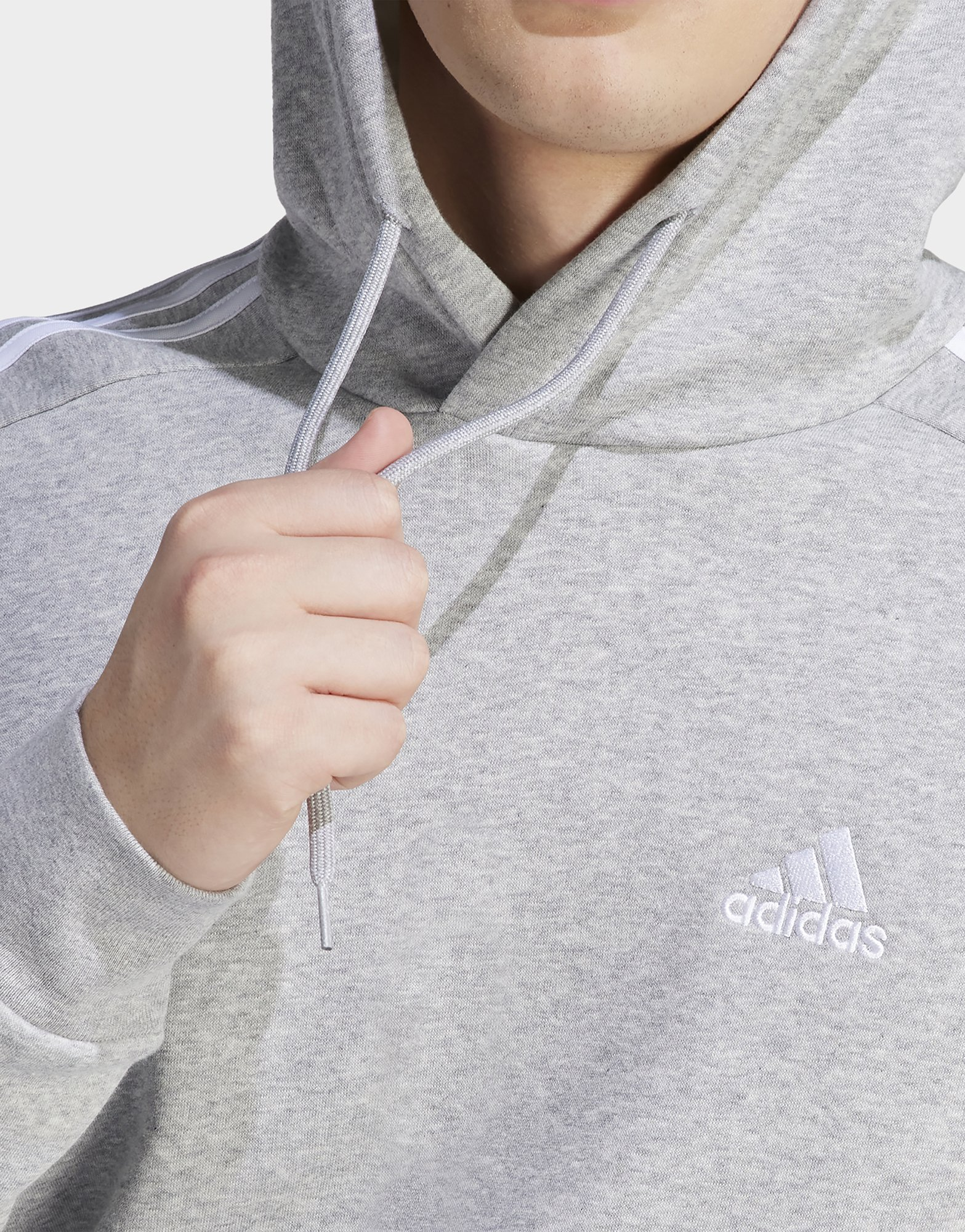 adidas Sweat-shirt à capuche en molleton à 3 bandes Essentials