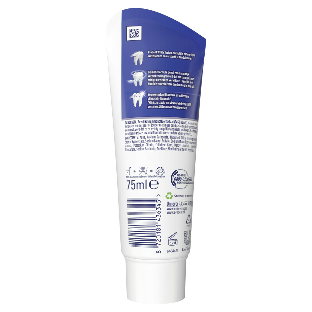 12x Prodent Tandpasta White System75 ml