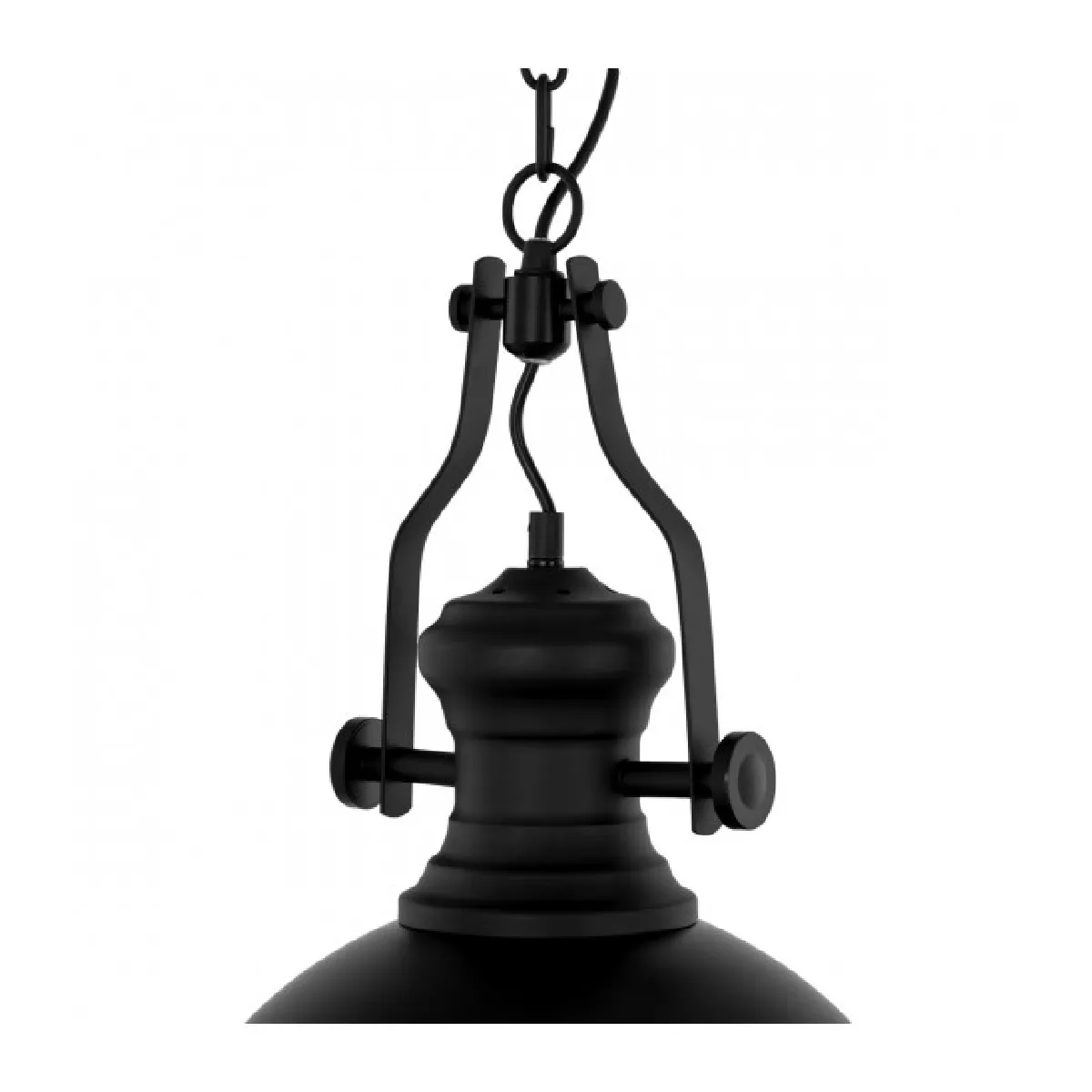 Luminaire Center Suspension industrielle et rétro Maeva Noir