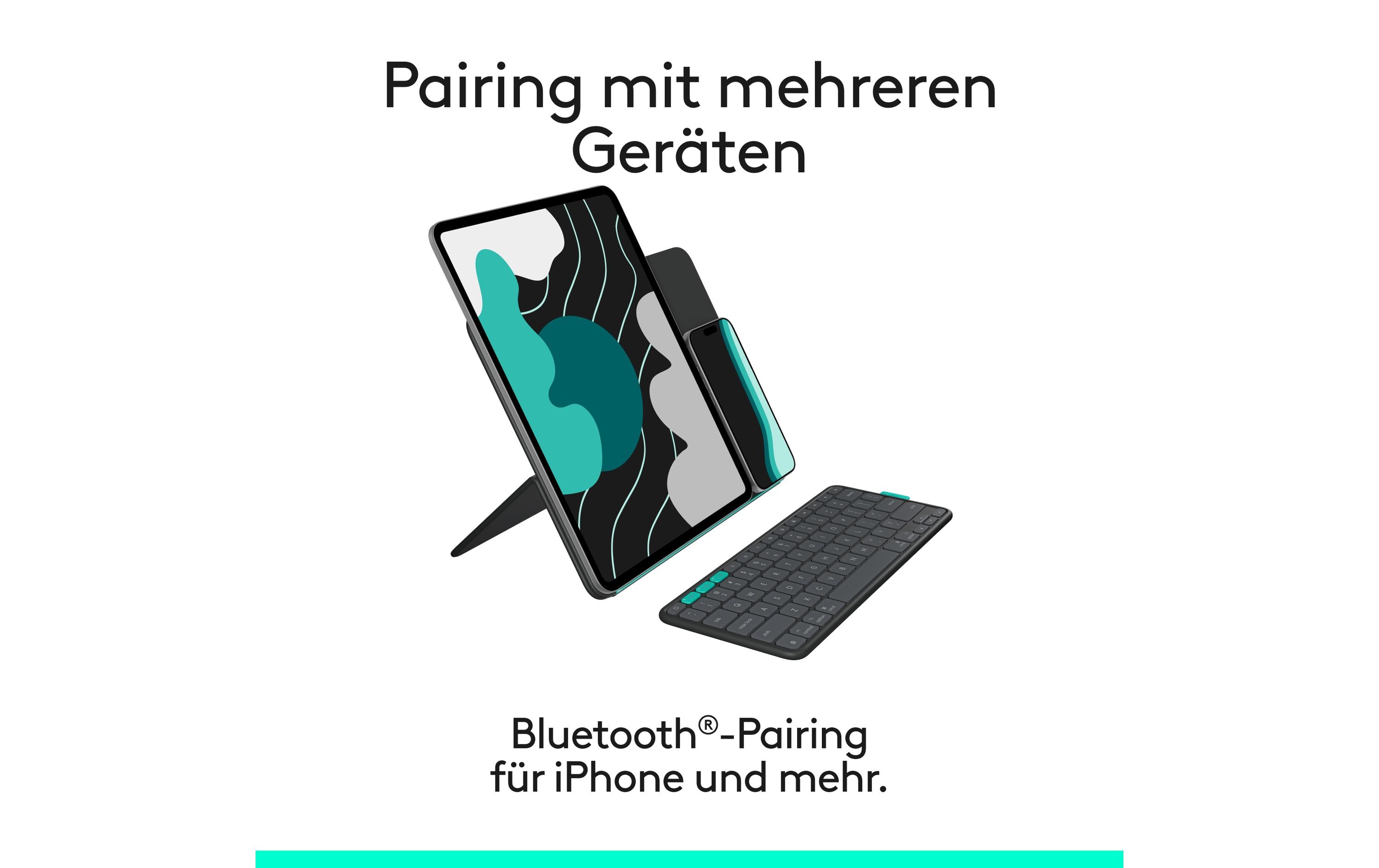 Tablet Tastatur Cover Flip Folio iPad Pro & Air13<br>Vielseitiges iPad Cover mit verstaubarer Tastatur