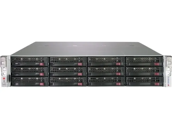Supermicro SC826 BE1C4-R1K23LPB - Rack-monterbar 2U - forstærket forlænger ATX - SATA/SAS - hot-swap 1200 Watt - sort