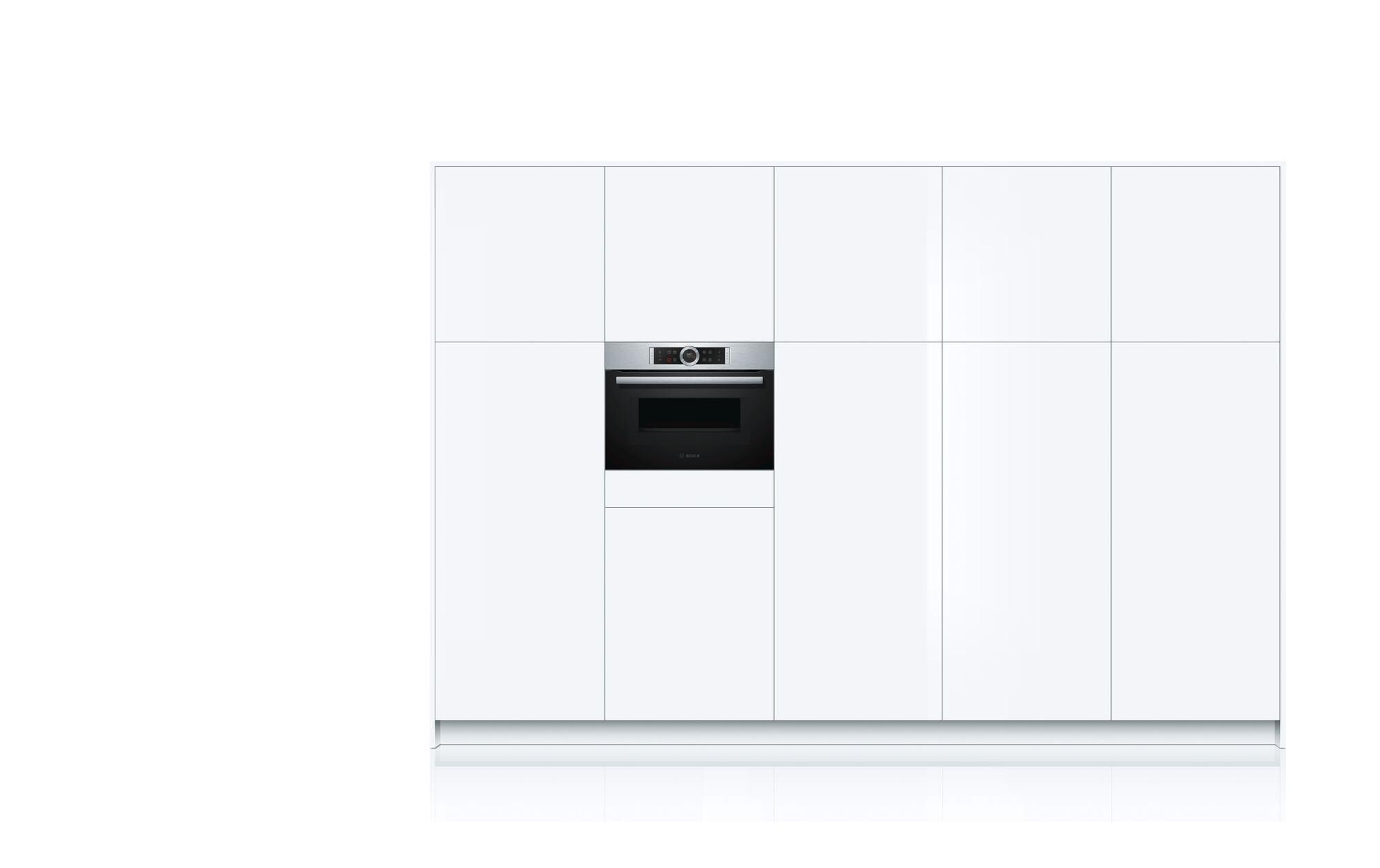 Einbaubackofen mit Mikrowelle CMG633BS1 Edelstahl/Schwarz<br>Kompakter Einbaubackofen mit Mikrowelle
