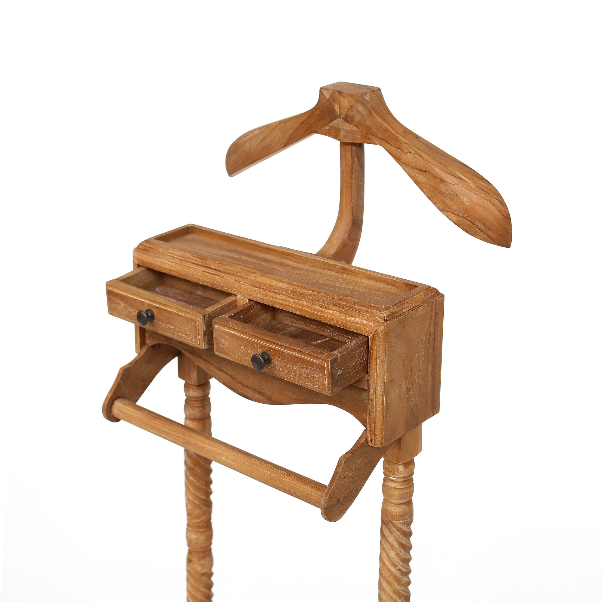 Stummer Diener, aus Teak, H 120 cm, B 50 cm, L 40 cm von fischer's lagerhaus