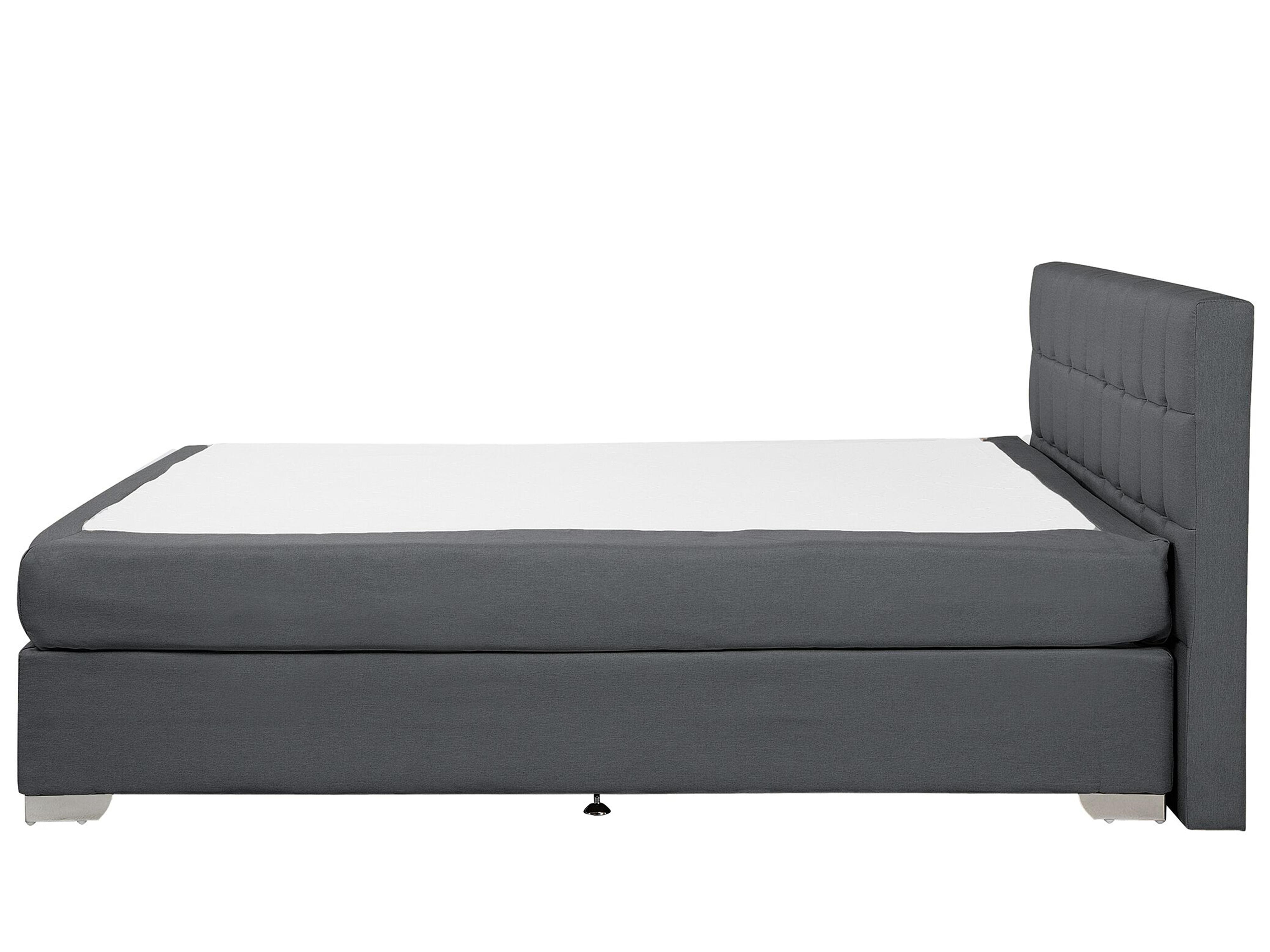 Boxspring Stof ADMIRAL 180 x 200 cm Donkergrijs