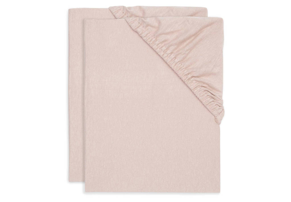 katoenen jersey wieg hoeslaken 40/50x80/90cm - set van 2 Wild Rose