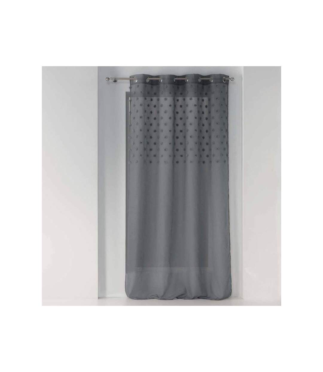 Rideau Voilage à Œillets Mélusine 140x240cm Anthracite