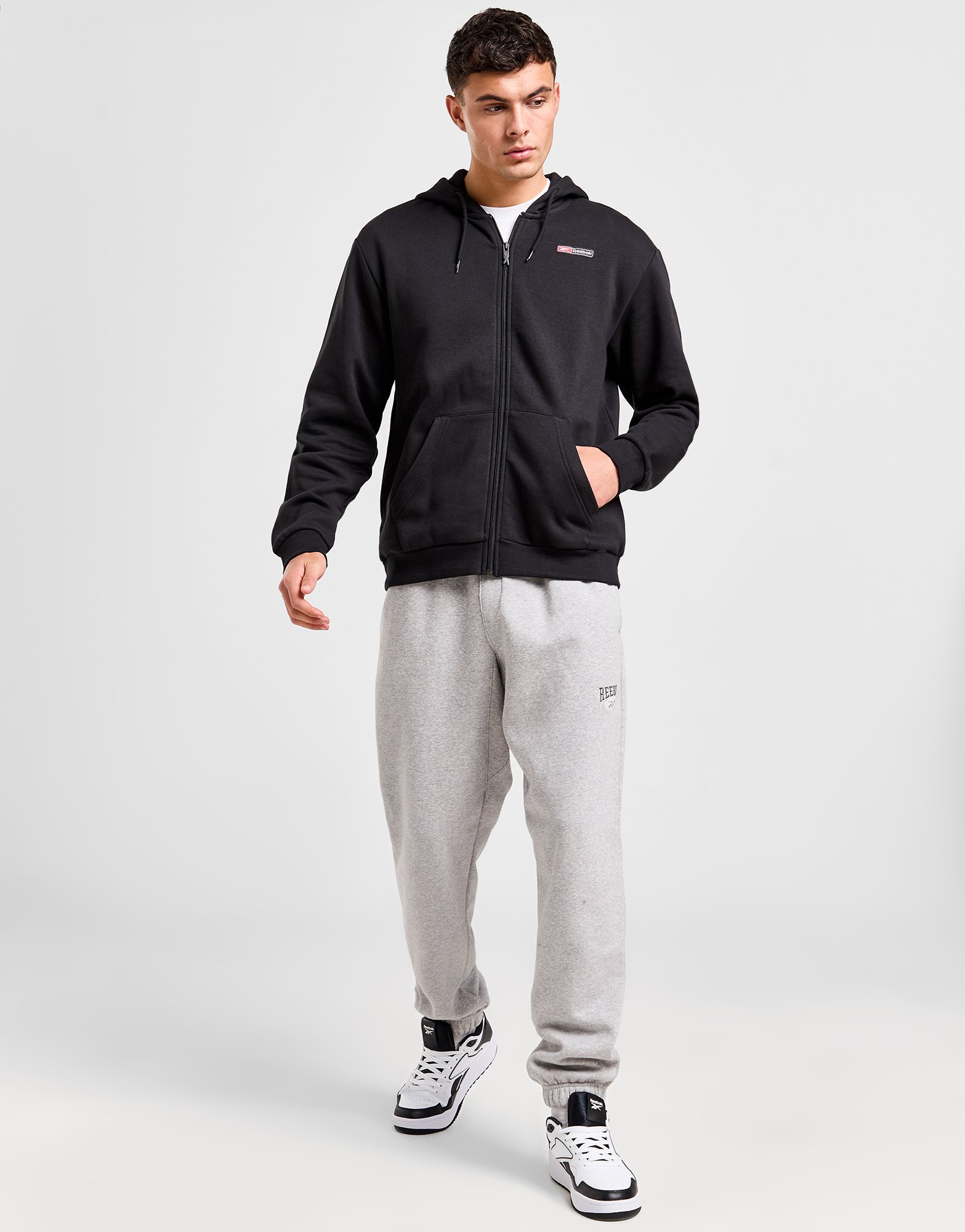 Reebok Sweat à Capuche Zippé Woven Homme