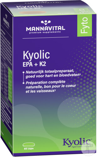 Mannavital Kyolic EPA + K2 Capsules 80