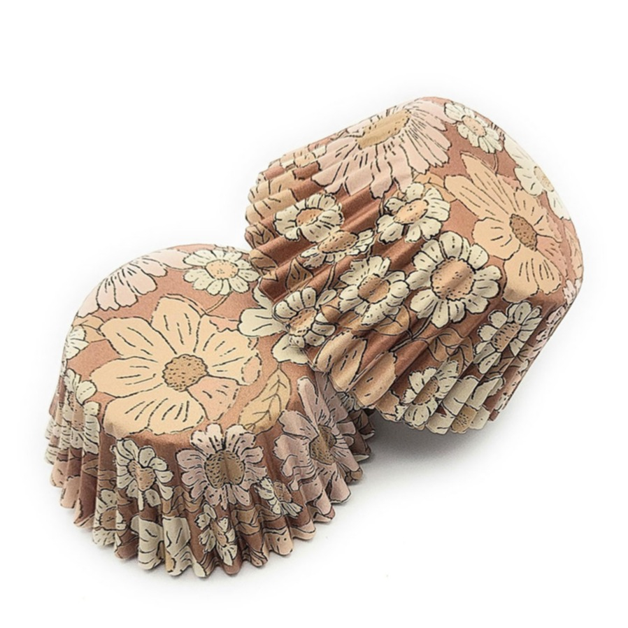 (50er Set) Einweg Papier Cupcake Förmchen Muffin Form Backform - Summer Breeze