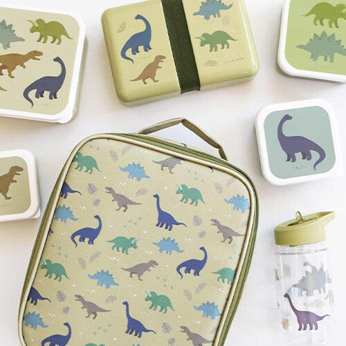 A little lovely company lunchbox set - dinosaurussen - 4st