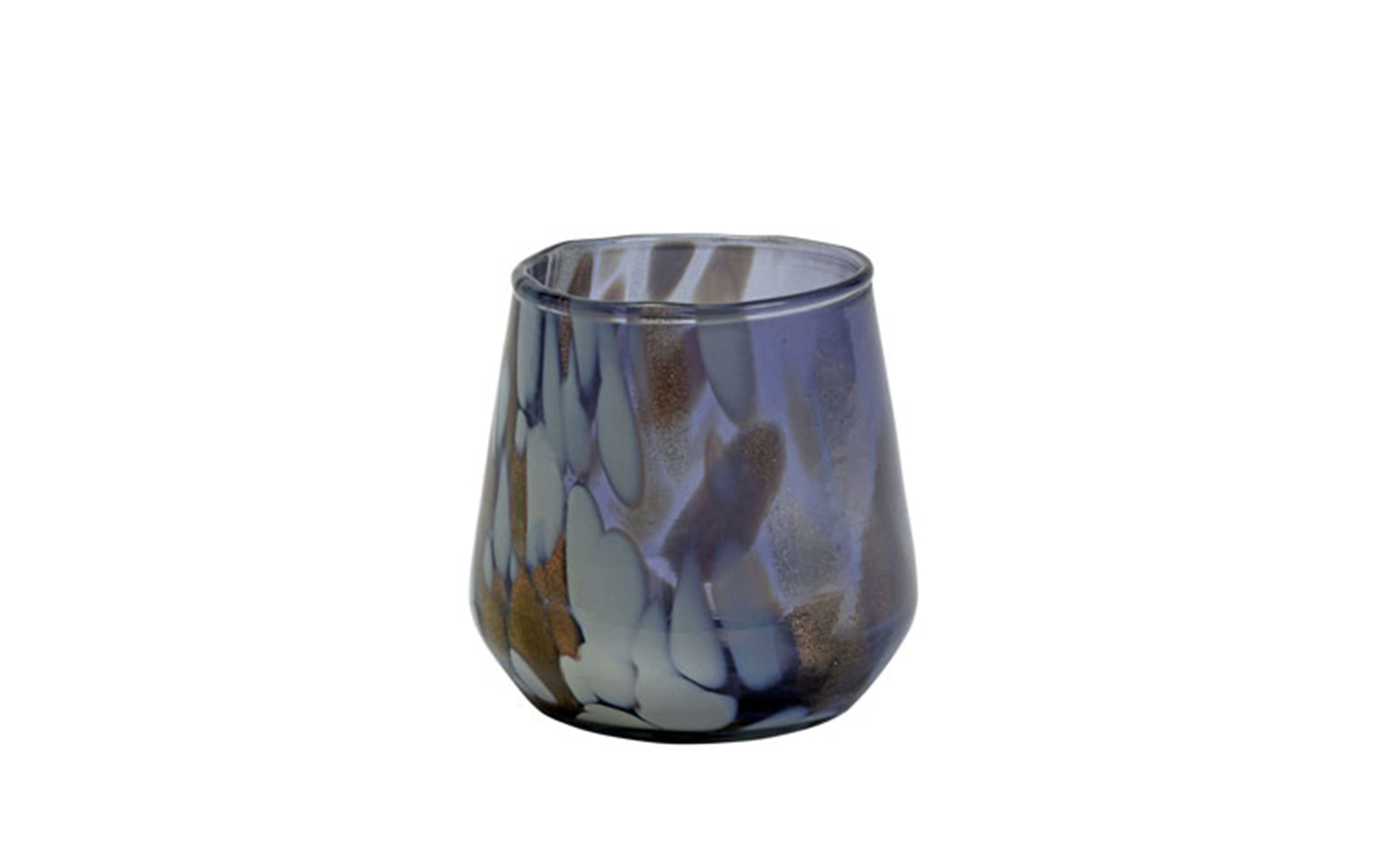 Teelichthalter klein, rauchblau, 7 cm